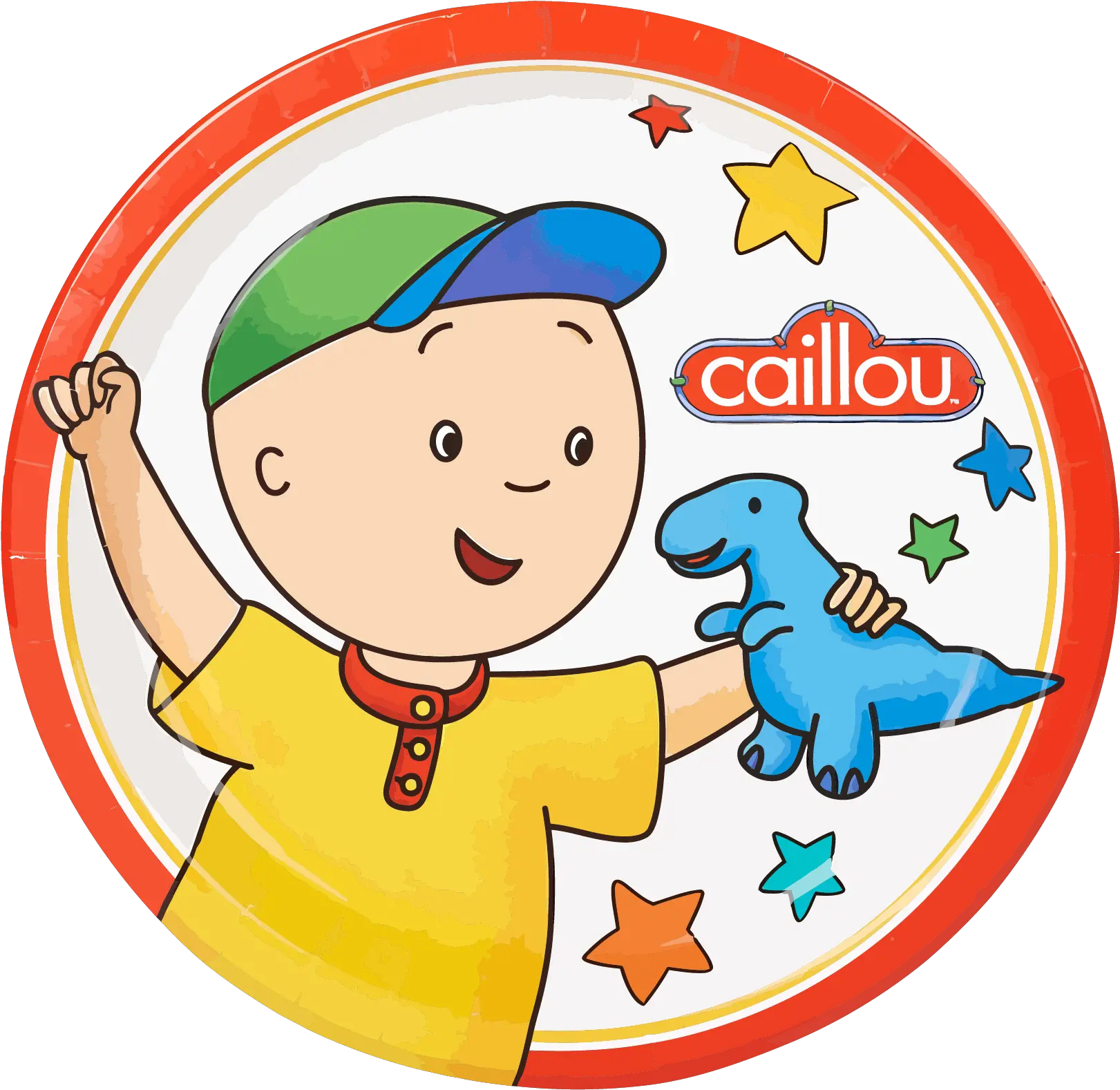 Caillou Dinosaur Toy Clipart Png Caillou Party Plates Caillou Png