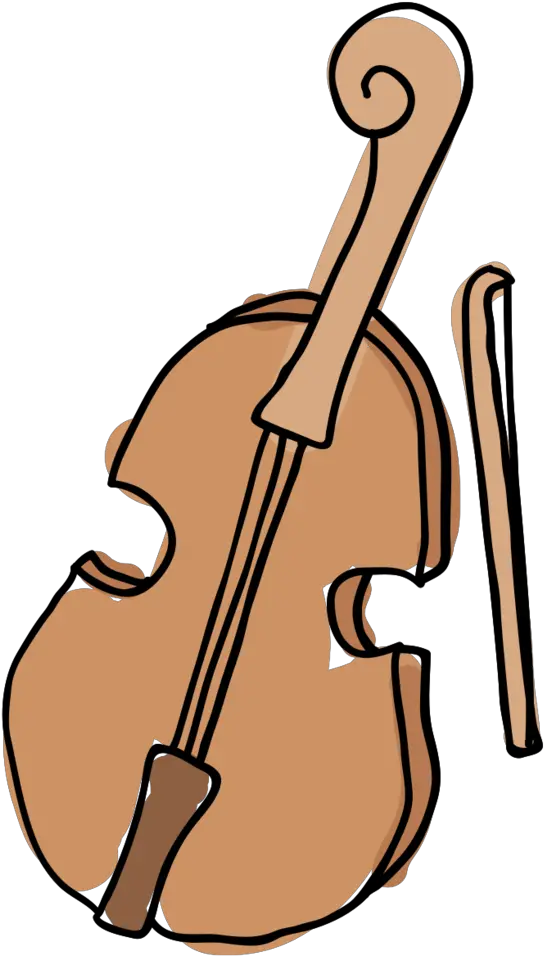 Free Hand Drawn Music Instrument Violin Png With Transparent Vertical Violin Png