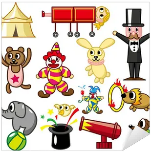 Cartoon Circus Icon Sticker Pixers Caricatura De Un Circo Png Circus Icon