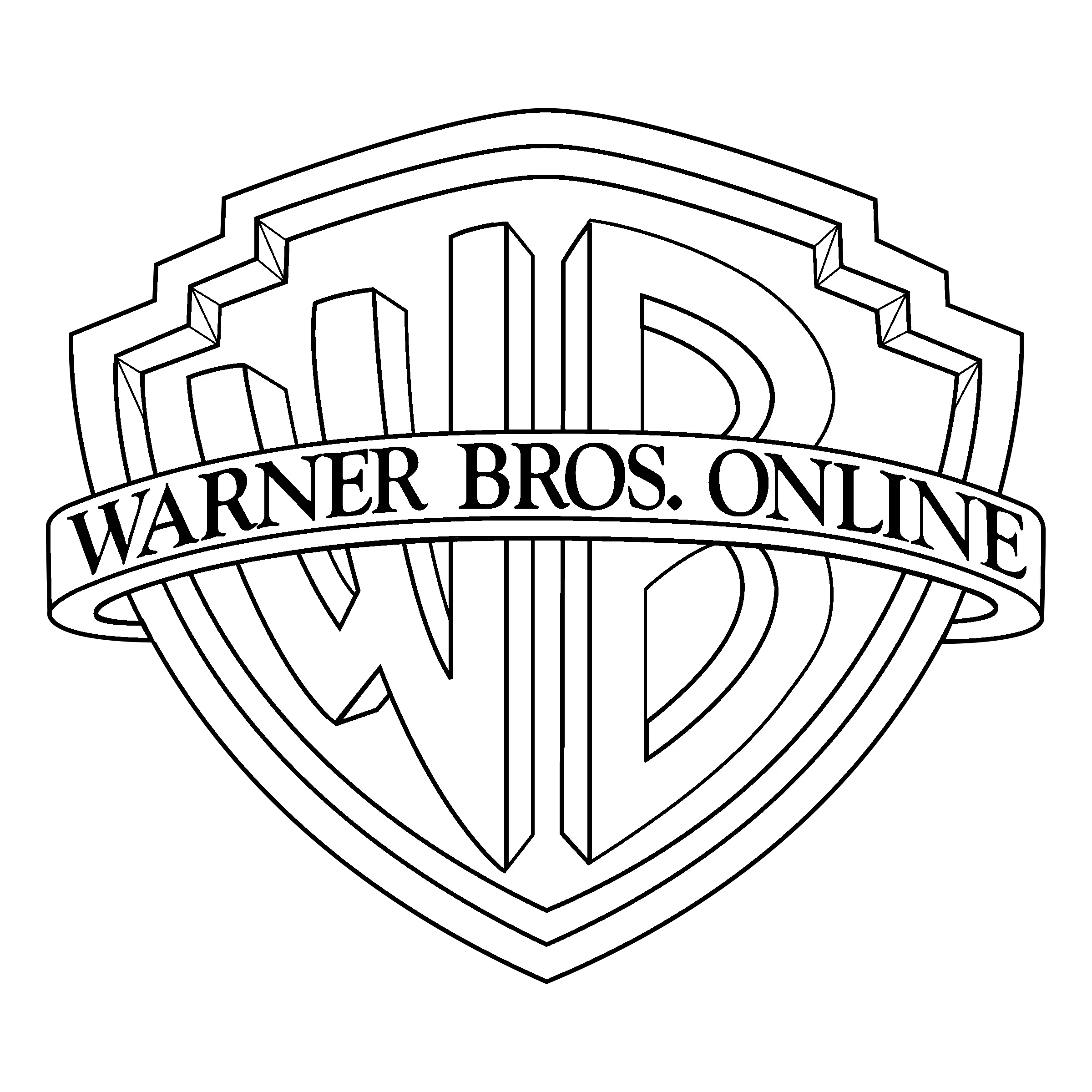 Download Warner Bros Online Logo Black Warner Entertainment Png Warner Bros. Pictures Logo