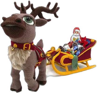 Christmas Reindeer Sleigh Png Pic Reindeer Sleigh Png