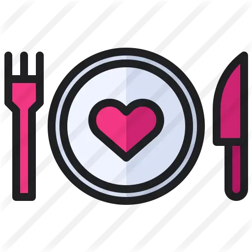 Plate Girly Png Fork Plate Icon