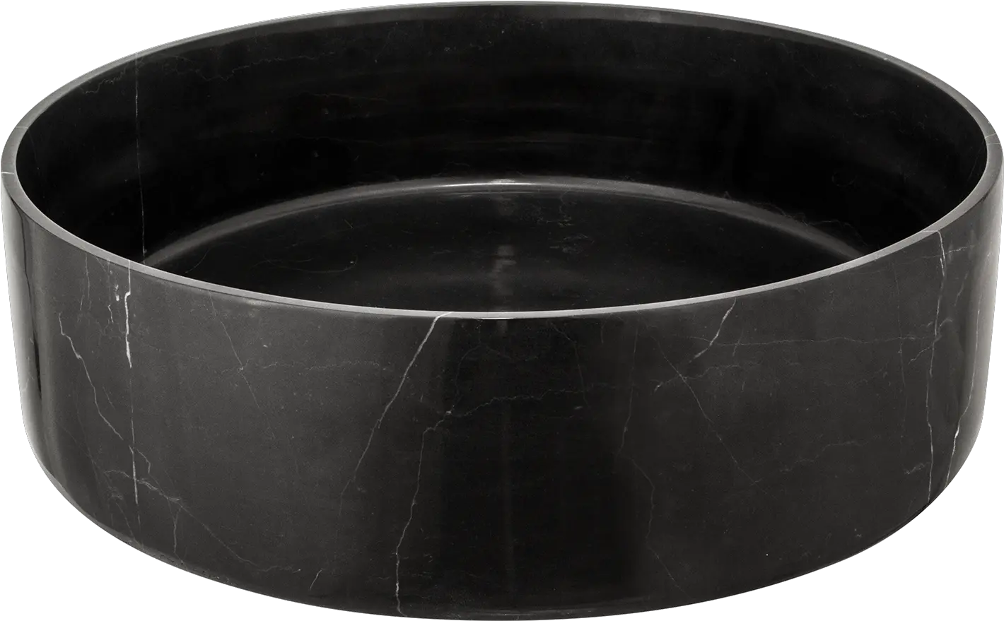 Istone Round Basin 380x110mm Natural Stone Black Marble Tefal Ingenio Authentic Wok Png Marble Png