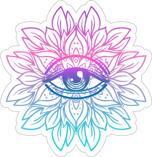 Third Eye Mandala Boho Sticker Decorative Png Third Eye Icon