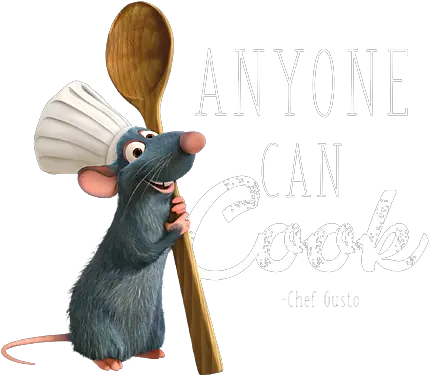 Disney Pixar Ratatouille Remy Anyone Can Cook Quote Greeting Card Remy Ratatouille Chef Png Ratatouille Icon