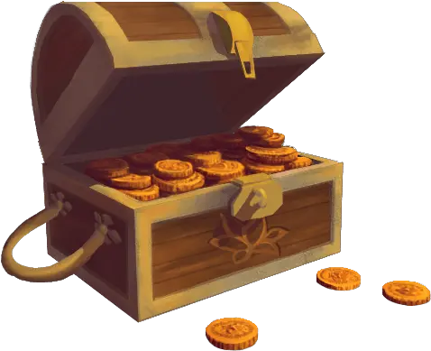 Wbg Chest Of Gold Coins Coin Png Treasure Chest Icon Png