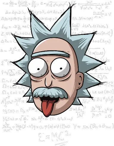 Rick Sanchez Einstein Rick And Morty E Mc2 Png Rick Sanchez Png