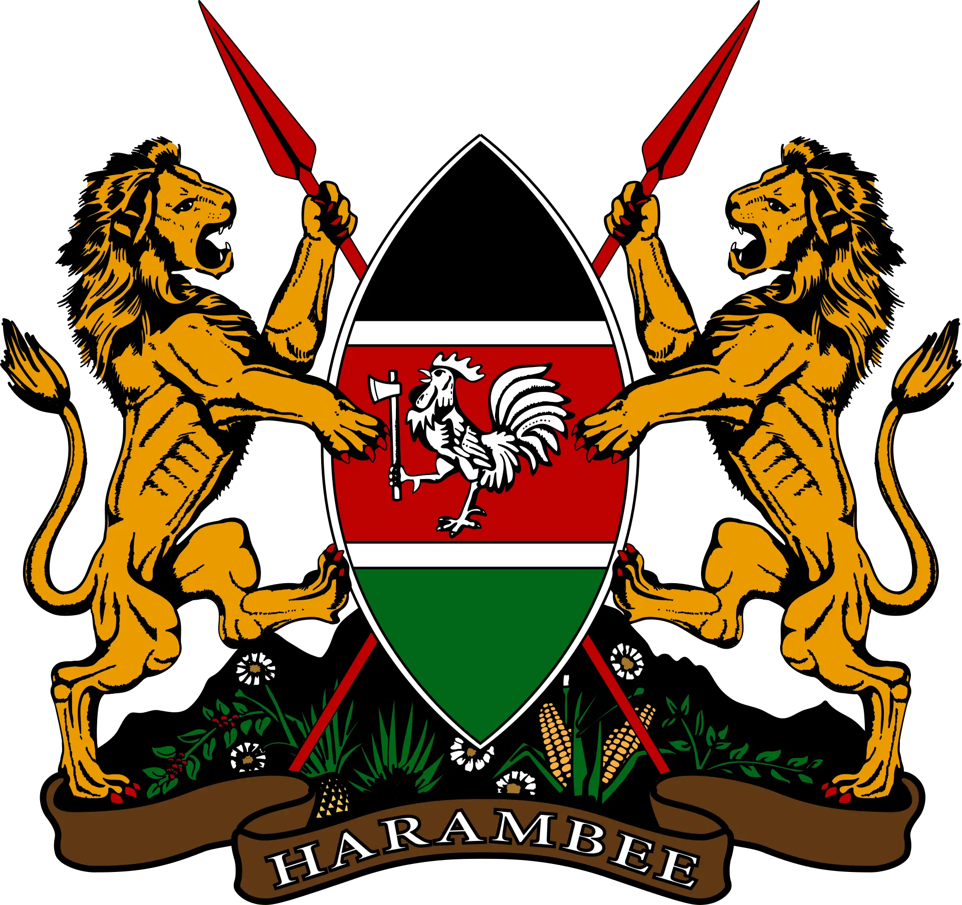 Harambee Wikipedia Coat Of Arms Kenya Png Harambe Transparent