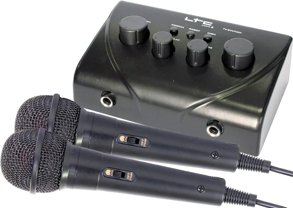 Karaoke Sound Mixer With 2 Mics Png