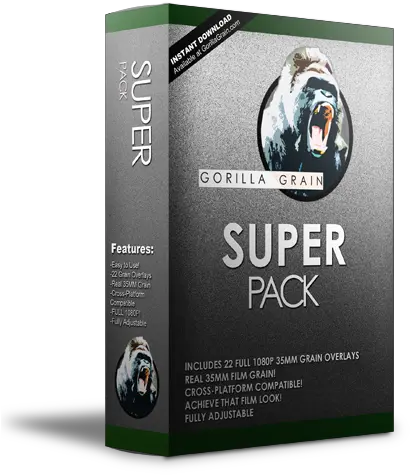 Gorilla Grain Super Pack Flyer Png Film Grain Png