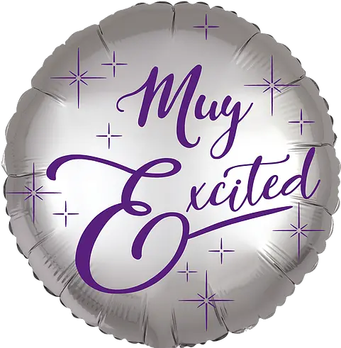 Muy Excited Silver Balloon Balloon Png Silver Balloons Png