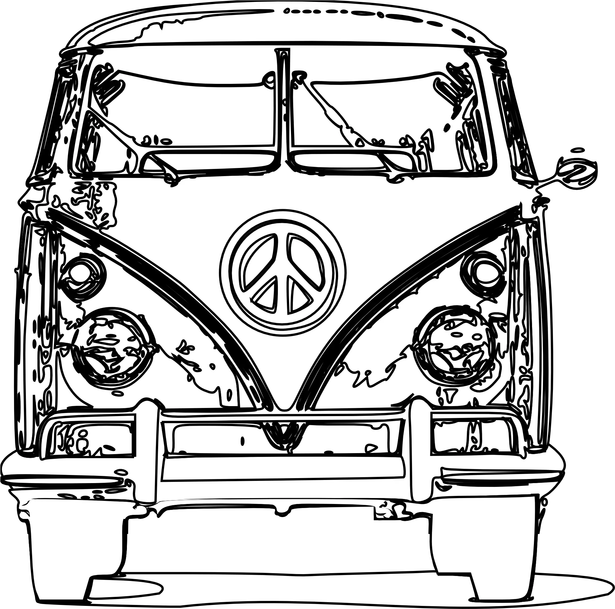 Art Clip Clipart Clipartist Net Openclipart Org Volkswagen Bus Coloring Pages Png Porg Png