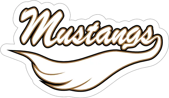 Mustangs Logo Type Mascot Sticker Mustang Basketball Png Mustang Logo Clipart