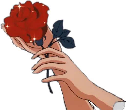 Hands Roses Transparent Tumblr Aesthetic Freetoedit Fre Transparent Anime Aesthetic Png Roses Transparent