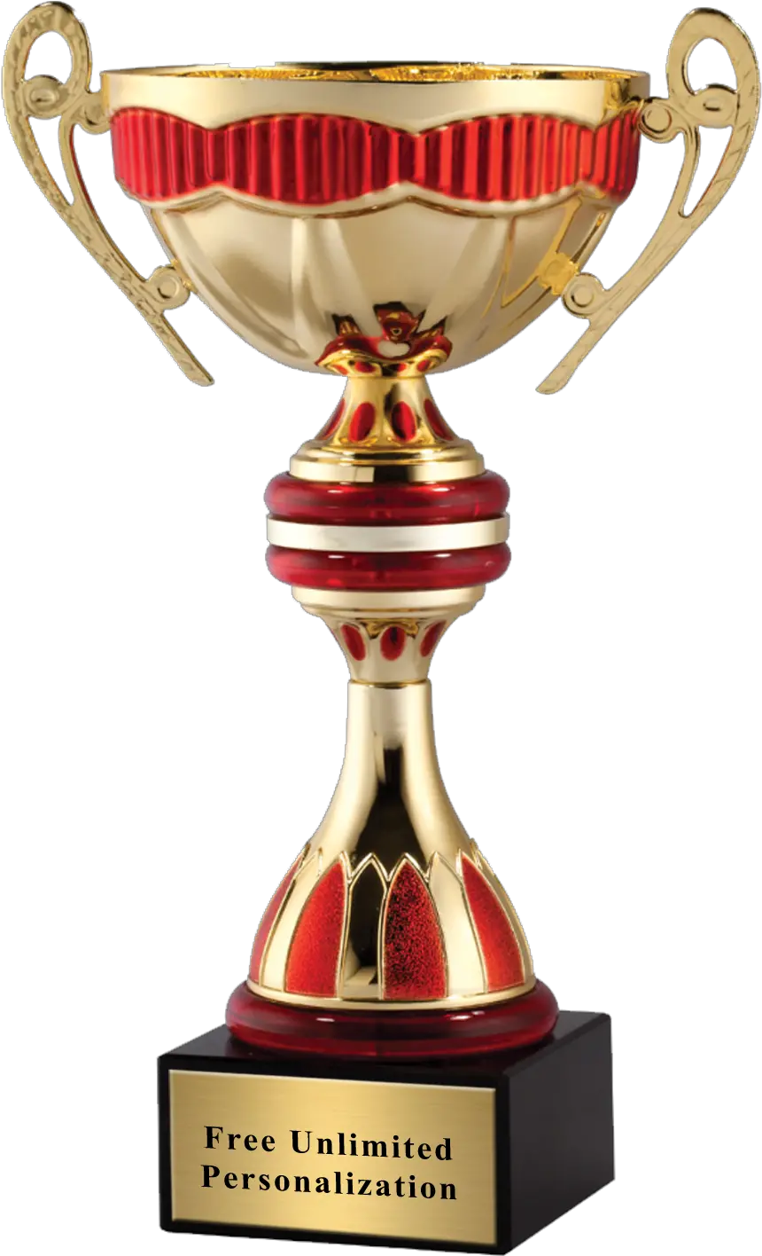 Download Trophy Golden Cup Award Commemorative Red Plaque Champion Cup Images Hd Png Plaque Png