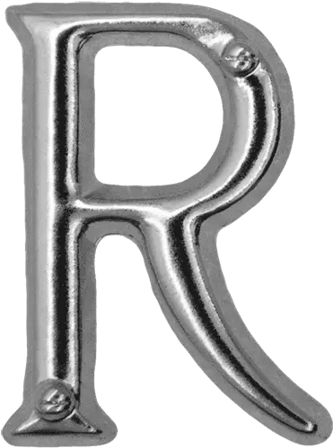 Letter R Pin Silver Solid Png Letter R Png