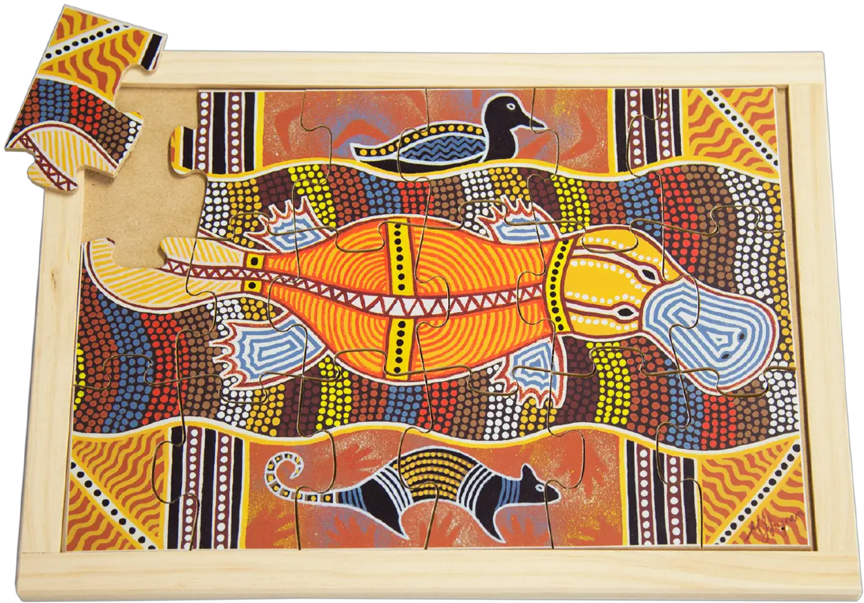 Aboriginal Art Platypus Large Puzzle Aboriginal Art Style Puzzles Png Platypus Png