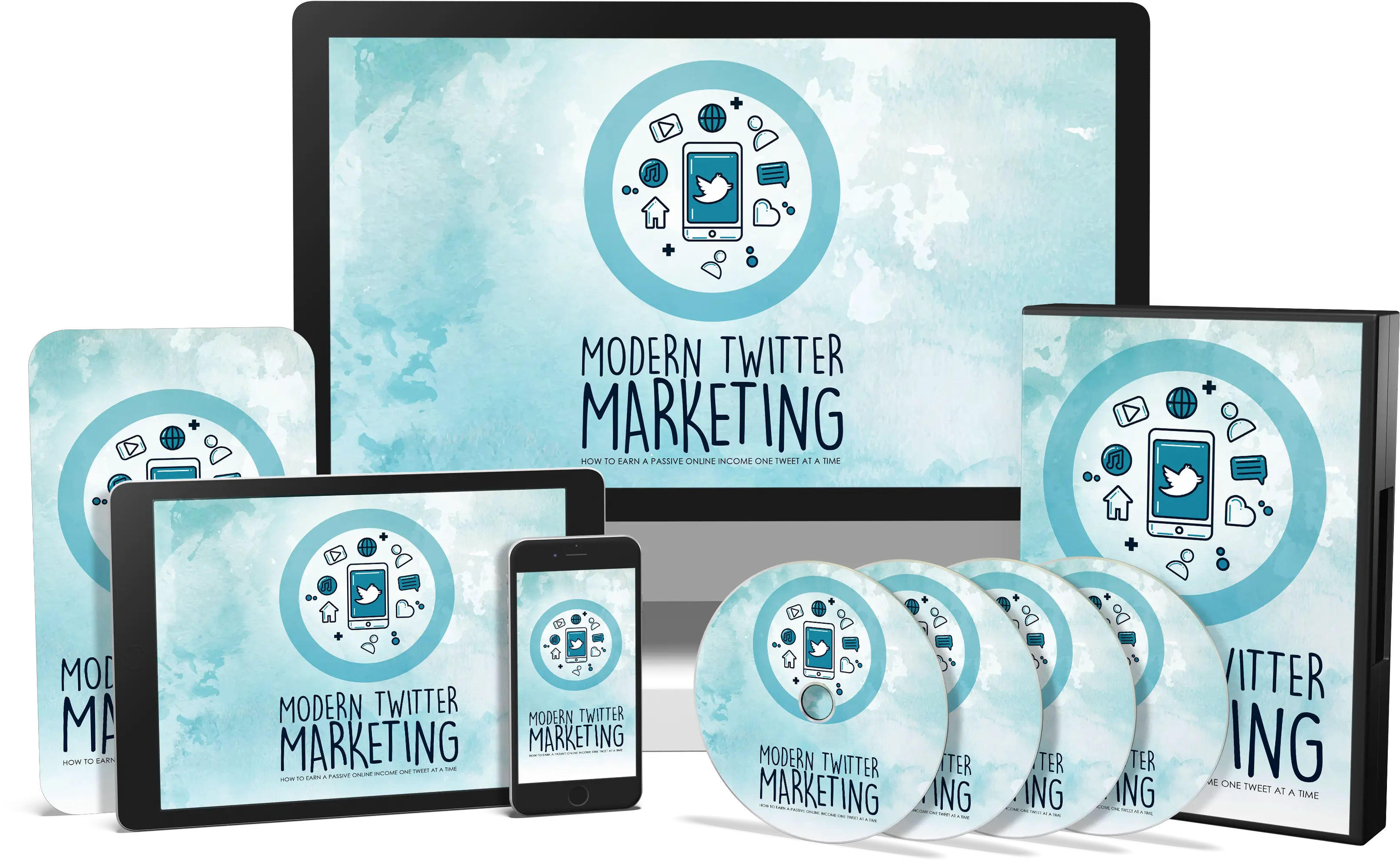 Modern Twitter Marketing Pack Mrr Plrcheapcom Png Twiter Png