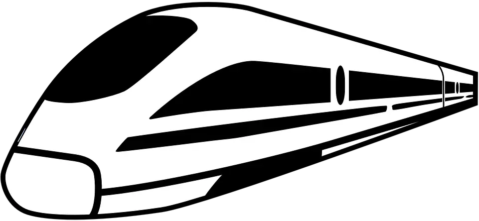 Amtrak High Speed Train Transportation Ice Tgv High Speed Express Train Clipart Black And White Png Rail Icon