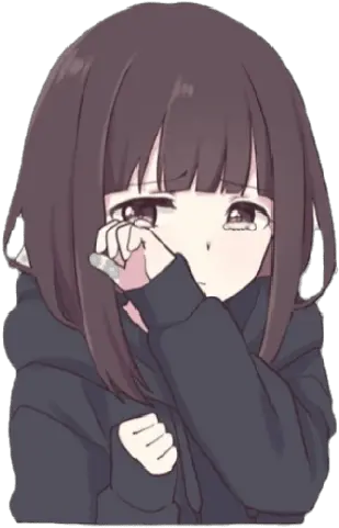 Anime Cute Depressed Sad Anime Girl Png Cute Anime Transparent