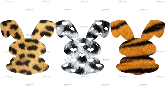 Bunny Trio Animal Print Design Thread Png Leopard Print Png