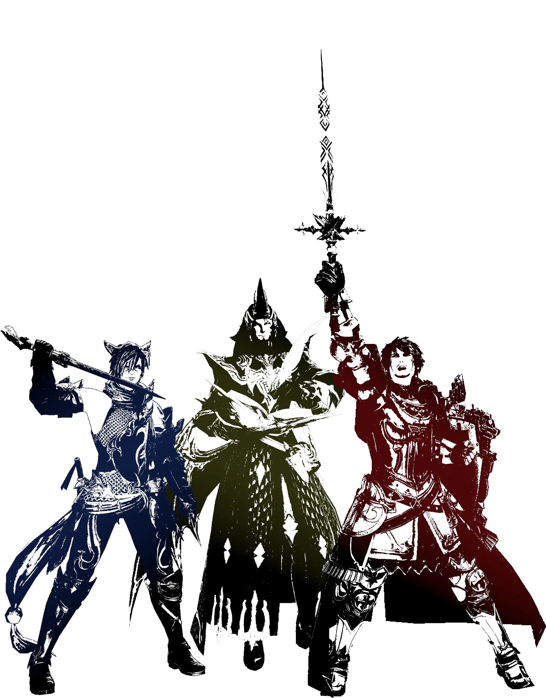 Made Ff Logocharacters For Me And Two Of My Friends Ffxiv Illustration Png Ff Logo