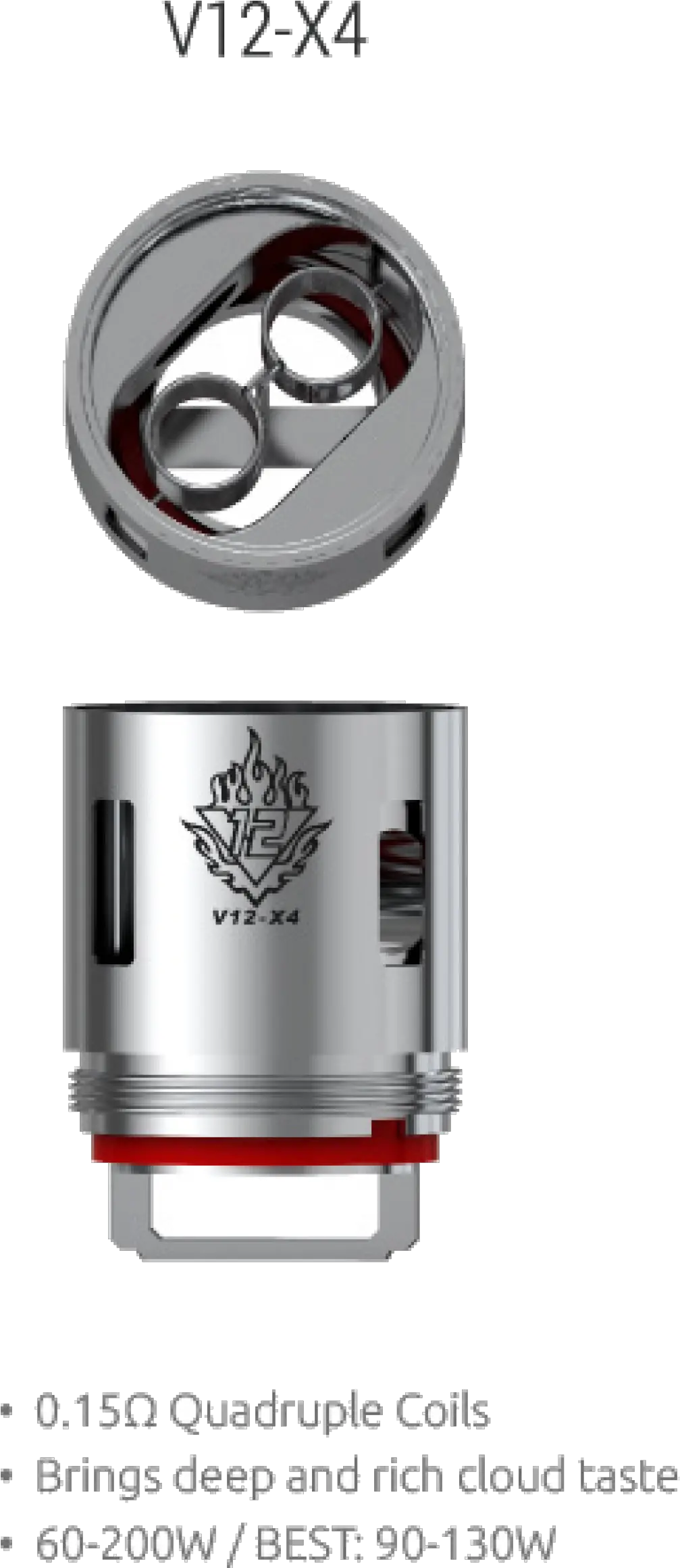 Download Prev Smok Tfv12 X4 Coil Png Image With No Tfv12 Coils Smok Png