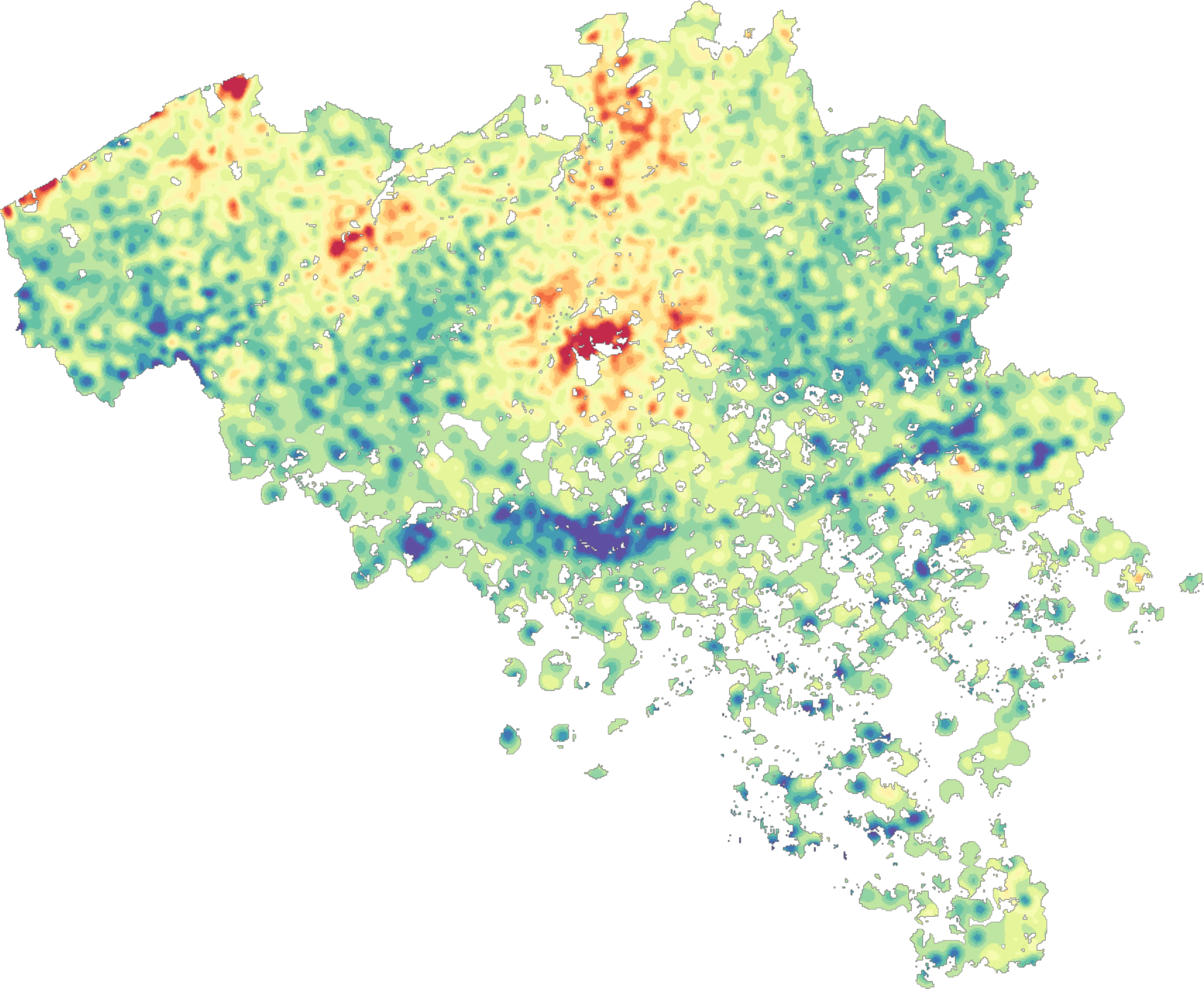 Heatmap Of Real Estate Prices Carte Prix Immobilier Belgique Png Heat Map Icon