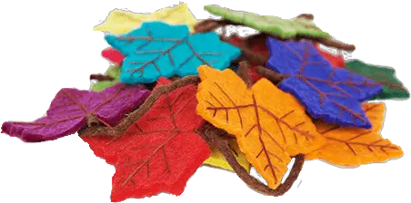 Rainbow Flame Tree Leaf Felt Garland Craft Png Garland Transparent