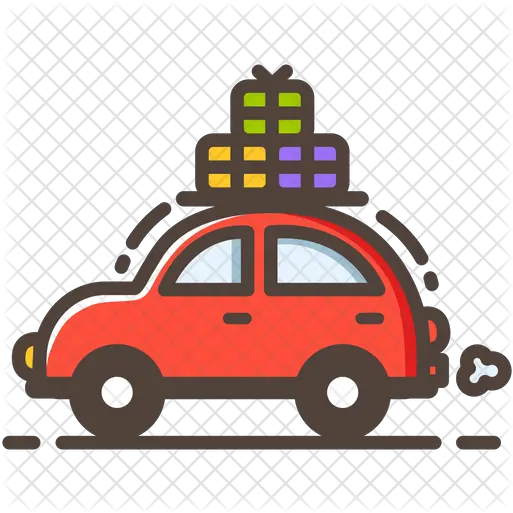 Car Icon Of Colored Outline Style Travel Car Icon Png Car Png Icon