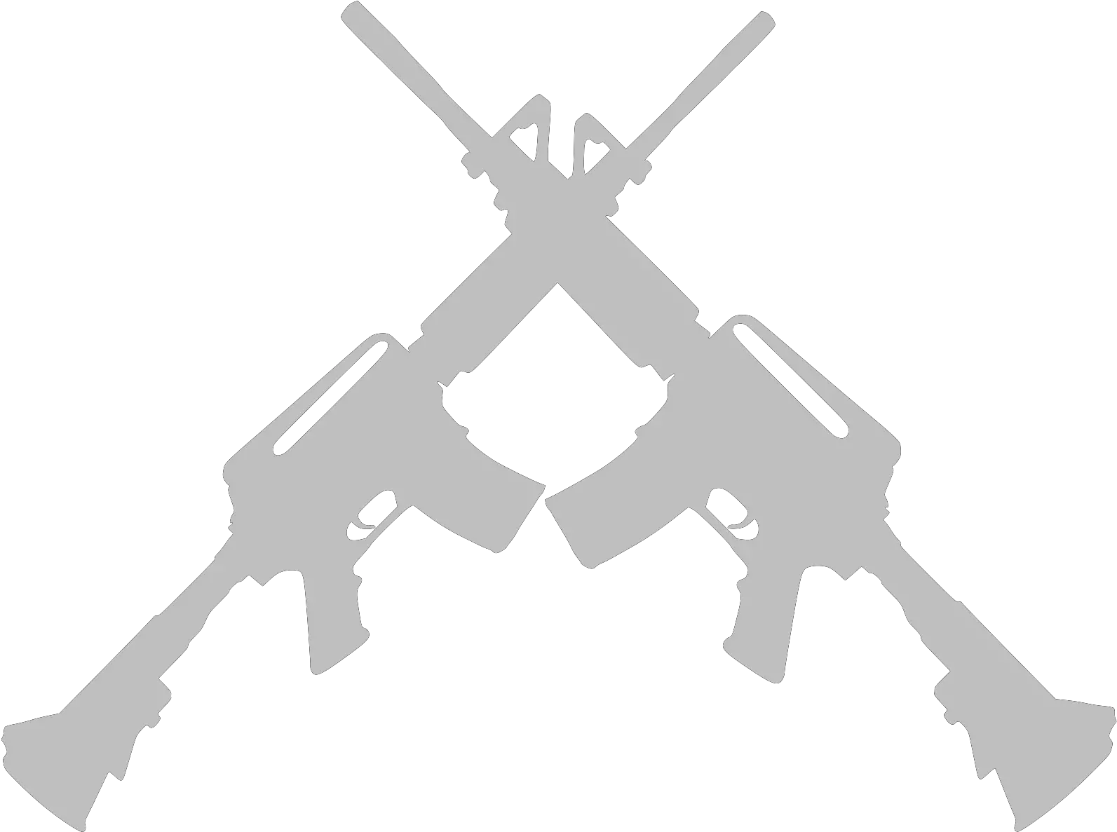Download Transparent Crossed Guns Png Ar 15 Cross Rifle Transparent