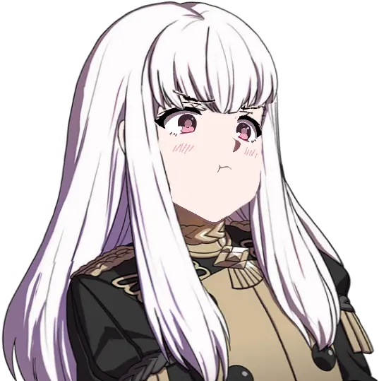 I Use The Power Of My Shitpost Photoshop To Present Pouty Lysithea Original Hair Color Png Anime Pouty Face Icon