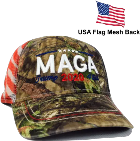 Embroidered In Usa Donald Trump 2020 Cap Mossy Oak Camo Hat Make America Great Again Png Make America Great Again Hat Png