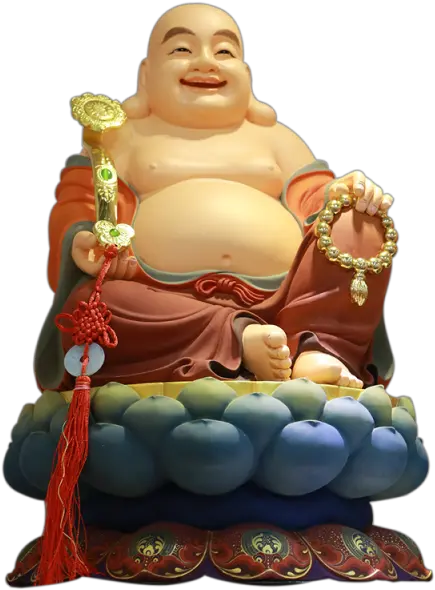 Buddhist Laughing Buddha Statue For Good Luck Wealth And Happiness Smiling Buddhism Homerituals Rituals Fabric Buy Laughing Sitting Png Buddha Icon