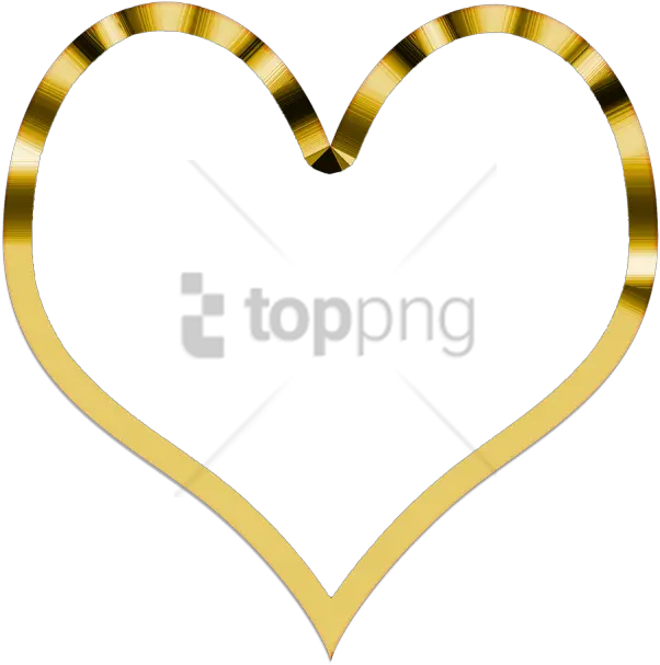 Free Png Download Heart Simple Golden Transparent Background Heart Gold Png Heart Png Images With Transparent Background