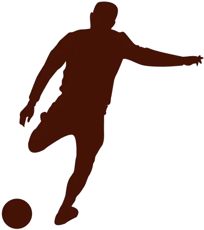 Football Player Kicking The Ball Silhouette Transparent Silueta Jugador De Futbol Png Football Player Png