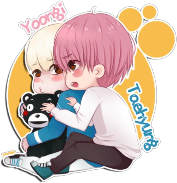 Taehyung And Yoongi Kumamon 2 Bts Know Your Meme Bts Suga And V Chibi Png Yoongi Png