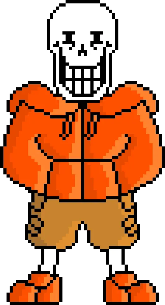 Pixilart Swapfell Papyrus Pixel Art Png Papyrus Png