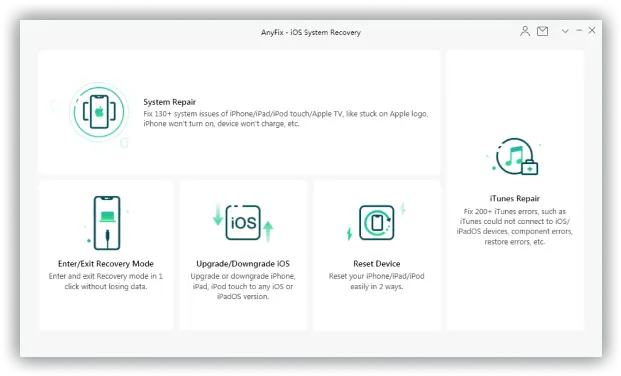Official Buy Anyfix Ios System Recovery Win Version Vertical Png Ipod Icon Not Showing In Itunes
