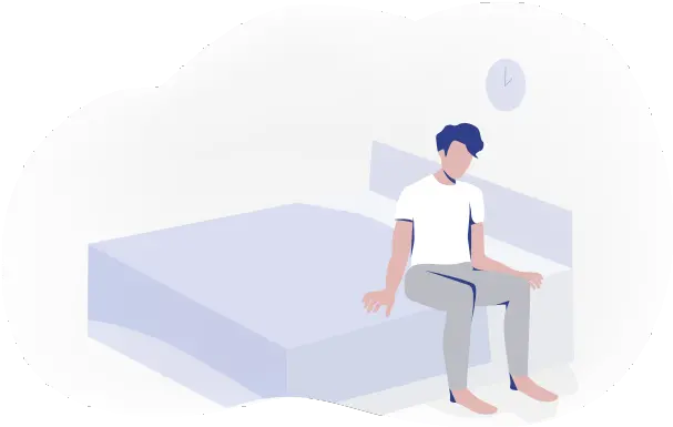 About Bipolar Depression Latuda Lurasidone Hcl Person Sitting On Edge Of Bed Cartoon Png Bipolar Icon