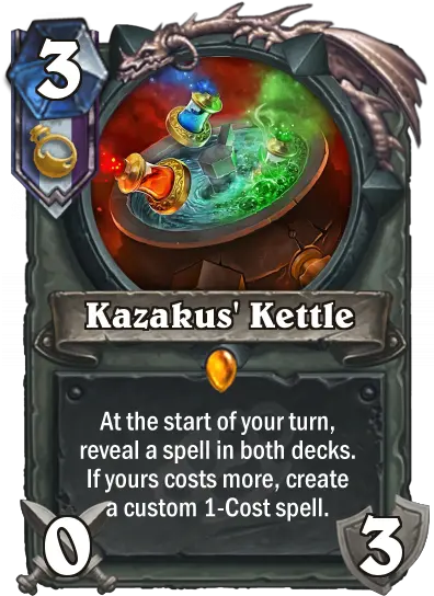 Kazakusu0027 Kettle Custom Hearthstone Card Warlock Weapon Hearthstone Png Wutface Png