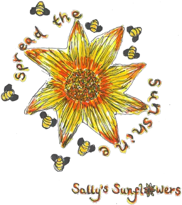 Sallyu0027s Sunflowers U0027letters Of Loveu0027 Hand Painted Wooden Initial Letters Sunflowers By Gilly Page Jewellery Png Sunflower Logo
