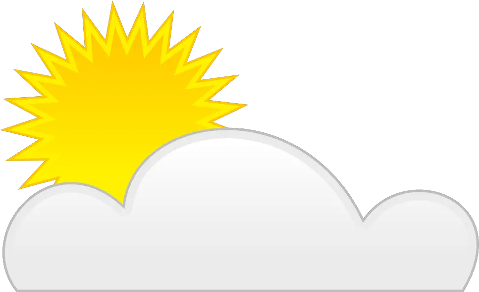 Partly Cloudy Sky Vector Clip Art Sun And Cloud Drawing Png Sky Vector Png