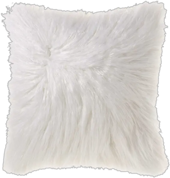 Download White Fur Png Image With Mongolian Faux Fur White Throw Pillow Fur Png