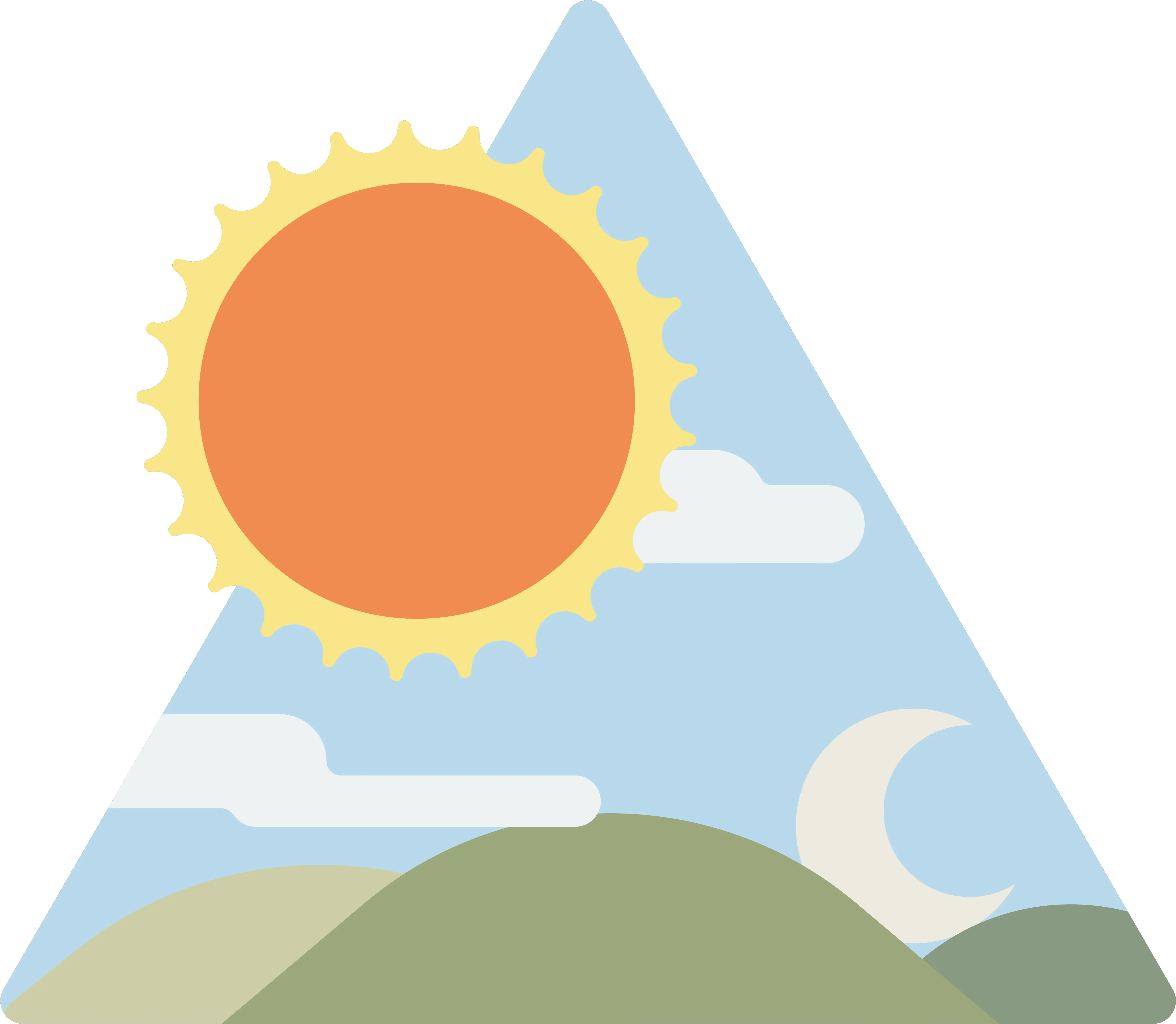 Fresh Vector Sun Blue Sky Png And Image Circle Sky Vector Png