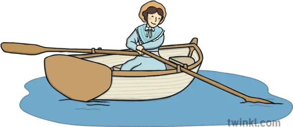 Grace Darling Row Boat Rowing Sea Ks1 Illustration Twinkl Grace Darling Clip Art Png Row Boat Png