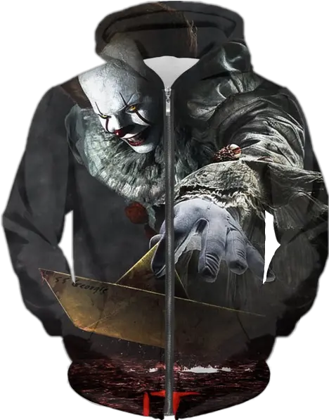 Pennywise It Clown Hoodie 4 Png Official Psds Movie Boat Pennywise Transparent