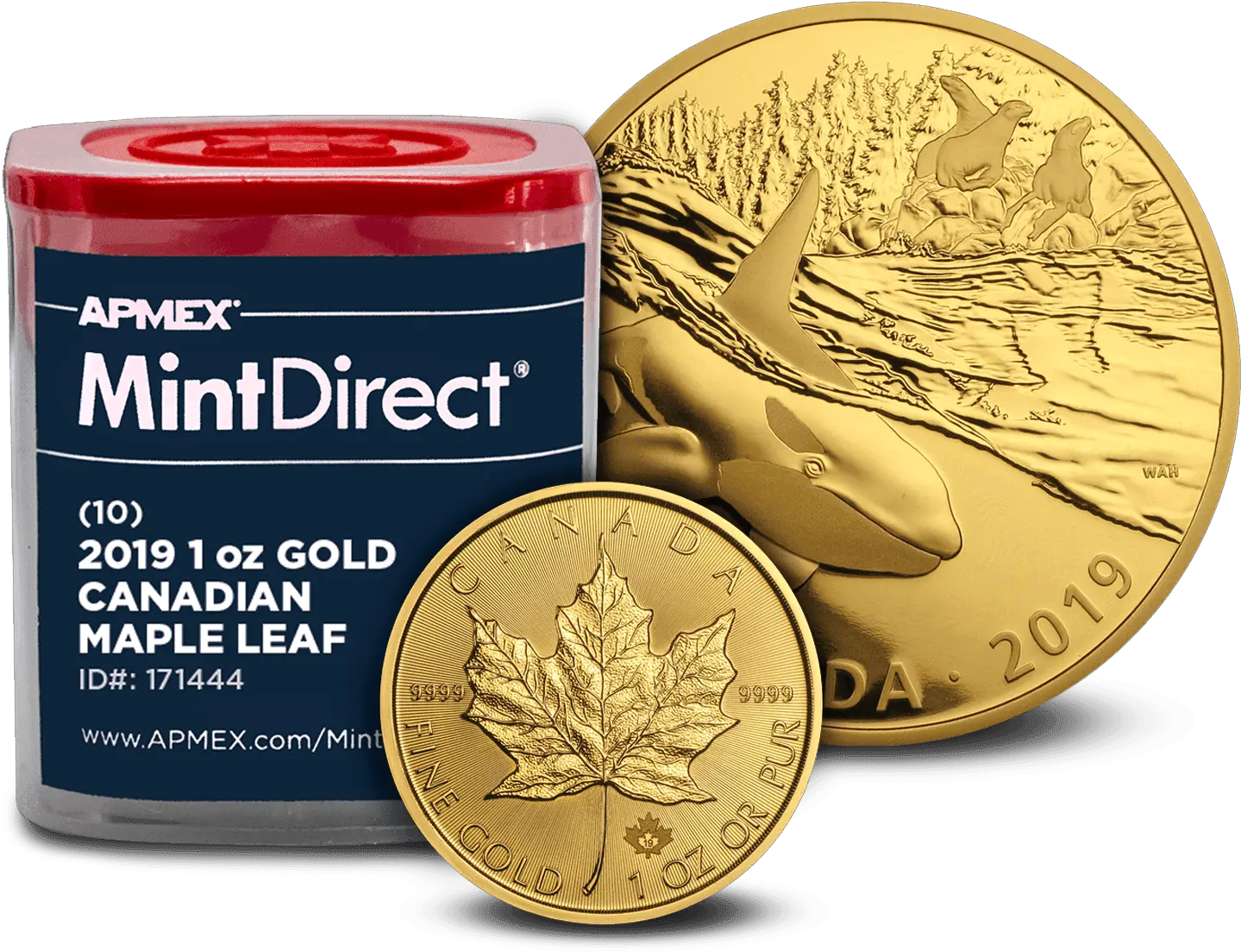 Royal Canadian Mint Gold Apmex Maple Leaf Gold Tube Png Canadian Maple Leaf Png