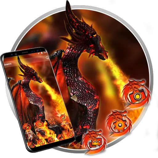 Fire Dragon Launcher Theme Live Hd Wallpapers Apps On Dragon Png Fire Dragon Icon