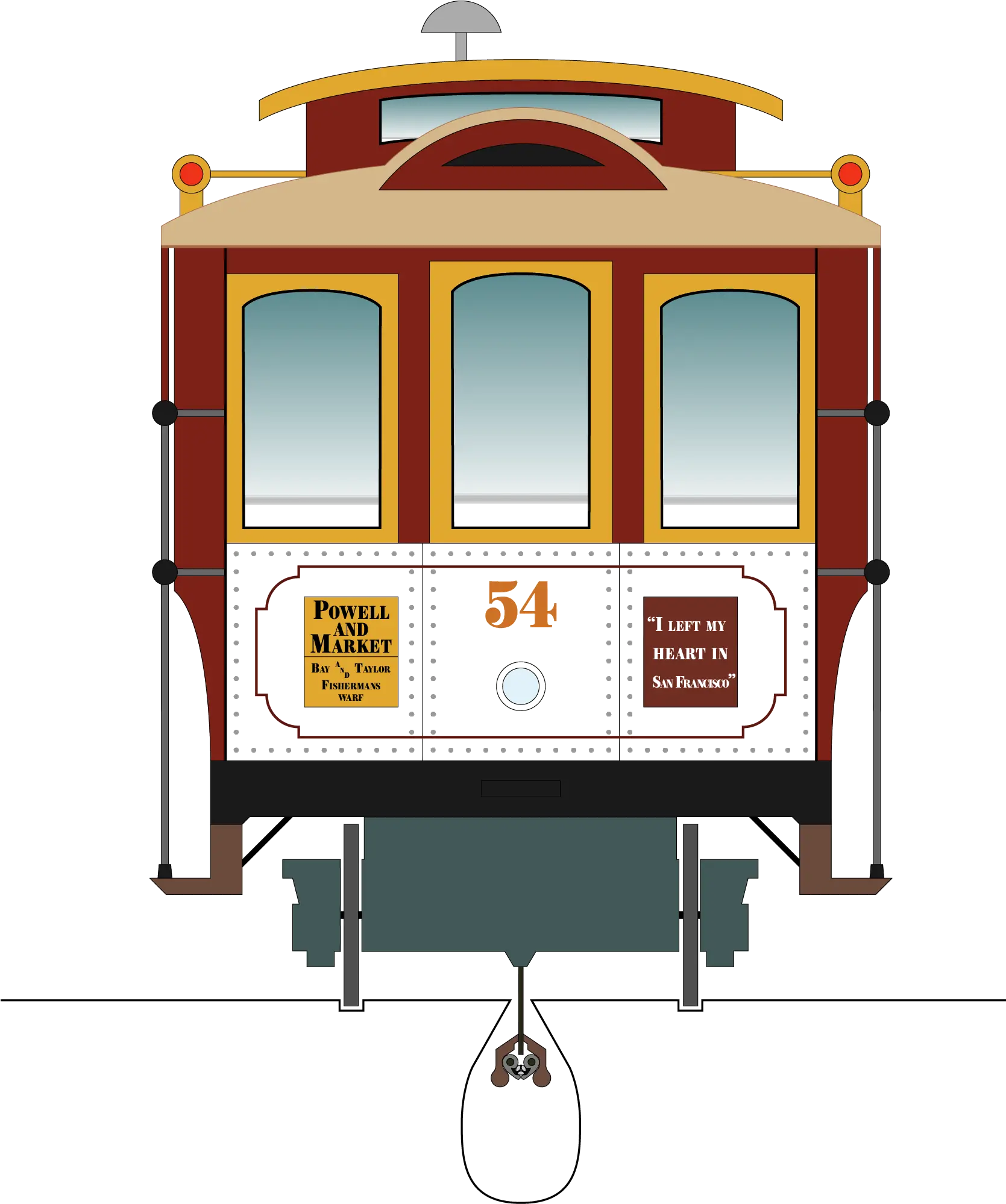 5 Cable Car San Francisco Cable Car System Clipart Full Clipart San Francisco Cable Car Png Sf Icon